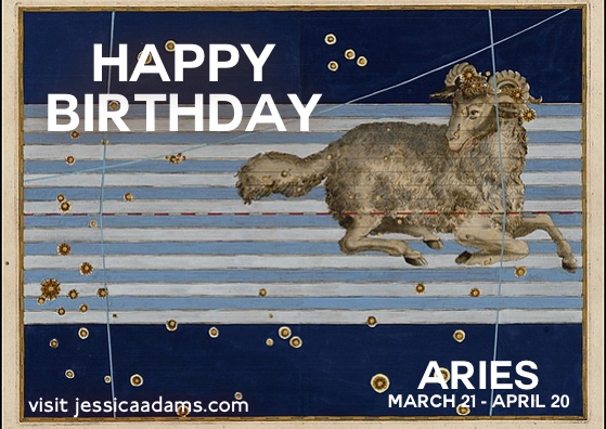 Astrology eCard ARIES Happy Birthday - Astrology E-Cards