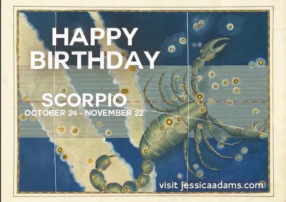 Astrology eCard SCORPIO Happy Birthday - Astrology E-Cards