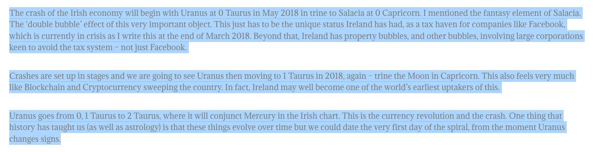 IRELAND PREDICTION - The Ireland Astrology Chart