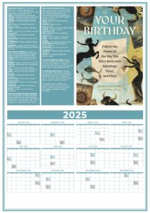 Jessica Adam and Rachel Wells Your Birthday 2025 Moon Calendar Print 212x300 - Taurus