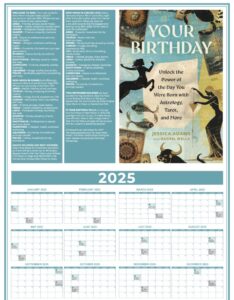 Jessica Adam and Rachel Wells Your Birthday 2025 Moon Calendar Print