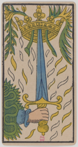 Ace of Swords Marseilles 160x300 - Plath, Hughes, Astrology and Tarot
